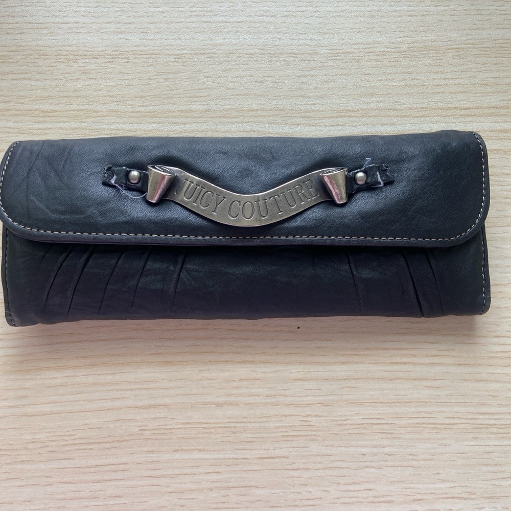 Juicy Couture Black Leather Clutch wallet